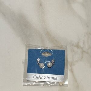 Cubic Zirconia Silver Earrings
